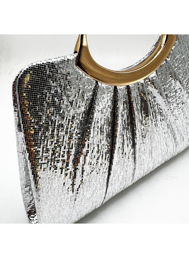 She Clutch pleated foil - Image 2
